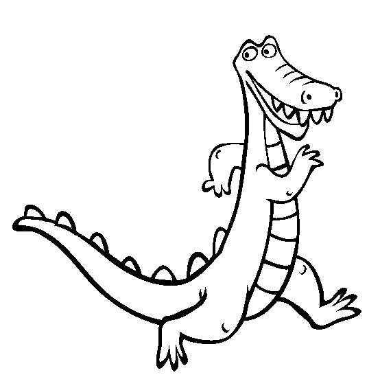 planse desene de colorat aligator